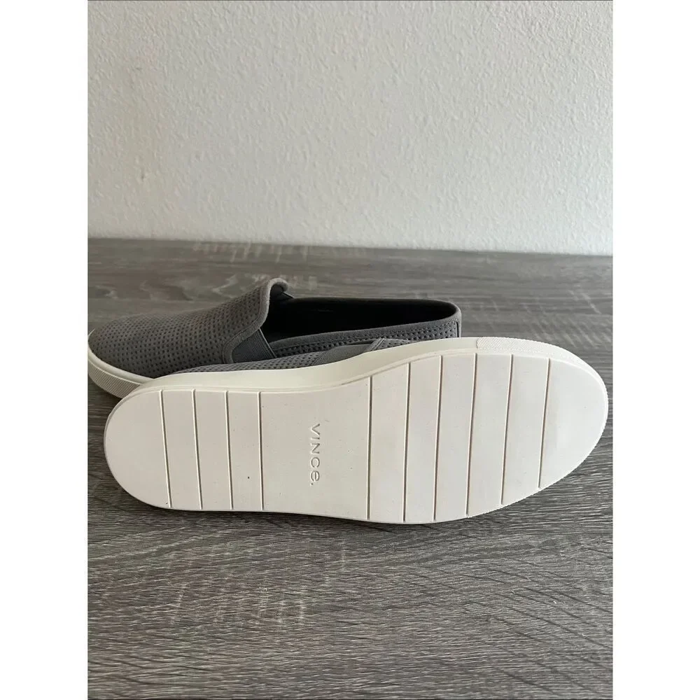 New Women’s Vince Blair Perforated Leather Slip-On Sneakers 7M